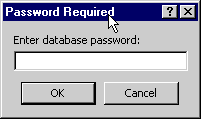 Password required dialog box