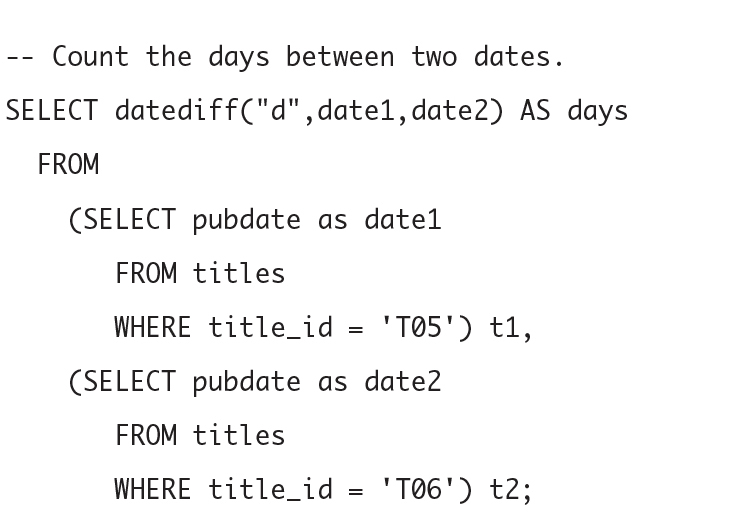 SQL Datediff Function