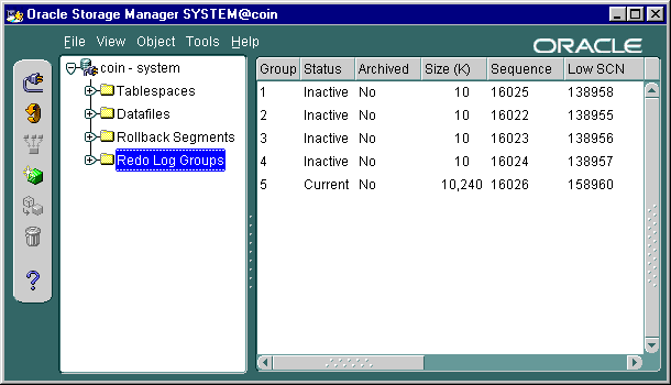 Redo Log Groups 