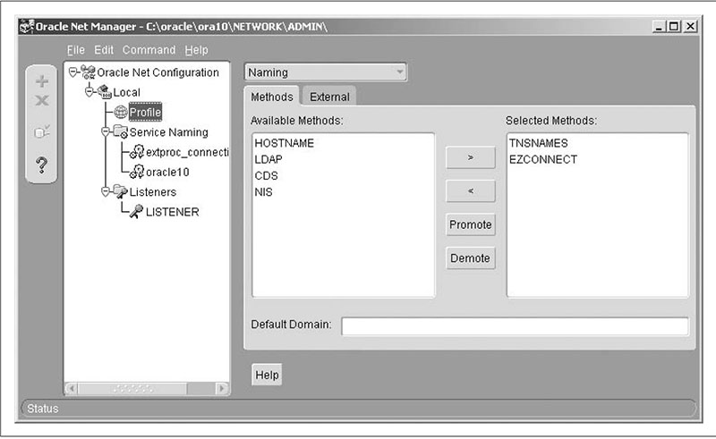 Oracle Net Manager