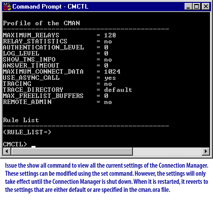 4) The setting will only take effect until the Connection Manager is shut down.