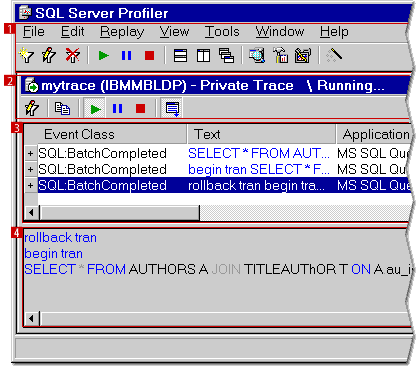 Running SQL Profiler