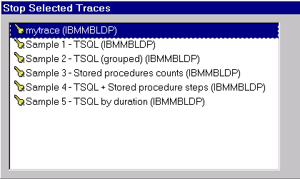 Stop selected Traces